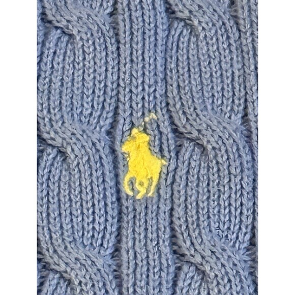 Polo Ralph Lauren  Boy’s Light Blue Cable Knit Sweater Vest Size 14-16 Large - Picture 3 of 6